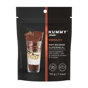 Hummy Shake Tasty Balanced Supermeal - 110g Chocolate 2023-10-3289 фото