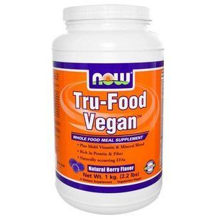 Now Foods, Tru-Food Vegan, натуральний ягідний смак, 1 кг NOW-02725 фото