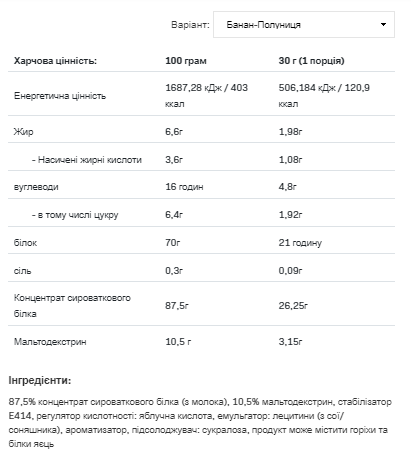 Whey Protein - 908g Strawberry-Banana 100-10-7556820-20 фото