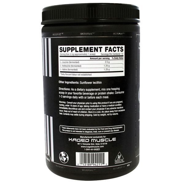 KagedMuscle, Аминокислоты с разветвленными боковыми цепями (BCAA) в соотношении 2:1:1, без ароматизаторов, 14,1 унции (400 г) KGD-94211 фото