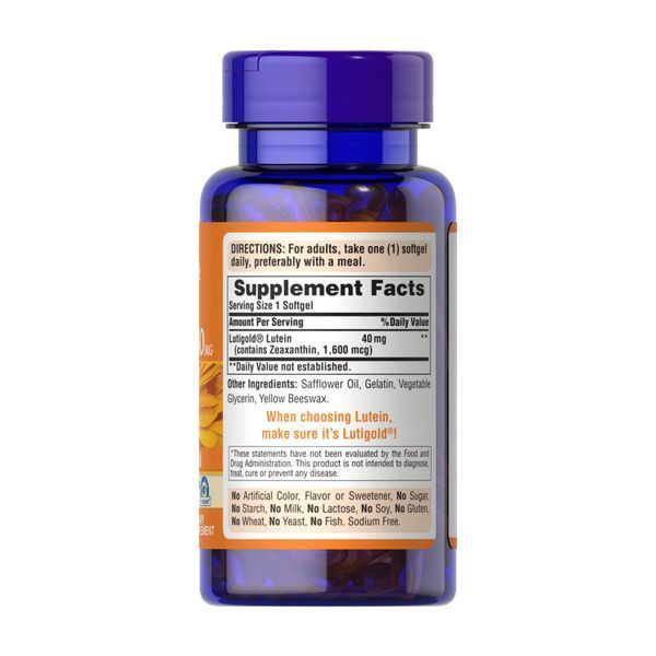 Lutein 40 mg with Zeaxanthin - 60 softgels 2023-10-2482 фото
