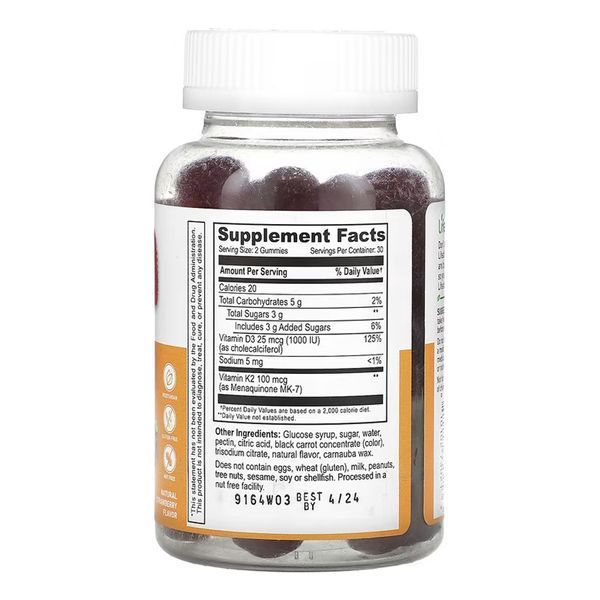 Vitamin D3 + K2 Adult - 60 gummies 2023-10-7303 фото