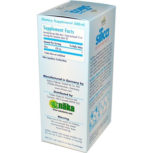 Naka Herbs & Vitamins Ltd, Hubner, настоящий силикагель, 17 жидких унций (500 мл) NAK-12500 фото