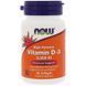 Витамин Д3 Vitamin D-3 Now Foods, Высокоактивный витамин D-3, 2000 МЕ, 30 таб. NOW-00355 фото 1