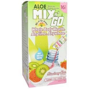 Lily of the Desert, Aloe Mix n Go, Natural Aloe Порошокed Drink Mix, Strawberry-Kiwi Flavored, 16 Packs, 4 oz (0.5 g) Each LTD-76316 фото