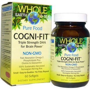 Natural Factors, Пищевая добавка Непочатое море и земля, Cogni-Fit, 60 желатиновых капсул NFS-35500 фото