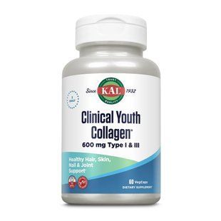 Clinical Youth Collagen I&III 600mg - 60 vcaps (Пошкоджена банка) 2024-11-0241 фото