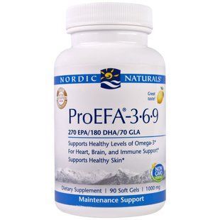 Nordic Naturals Professional, ПроНЖК- 3-6-9, пищевая добавка с НЖК (EFA), 1000 мг, 90 мягких желатиновых капсул с жидкостью NOR-03091 фото