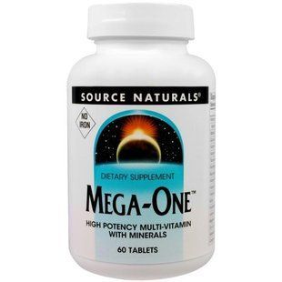 Мультивитамины Mega-One без железа Source Naturals 120 таблеток SNS-01441 фото