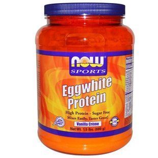 Now Foods, Протеин яичного белка, без сахара, ванильный крем, 1,5 фунта (680 г) NOW-02046 фото