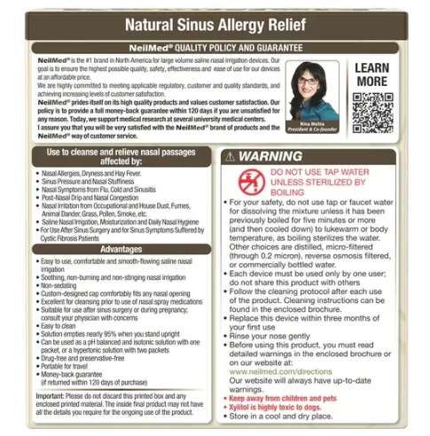 Спрей солевой NeilMed NasaMist Saline Spray with Xylitol 4,4 унции Spray with Xylitol фото