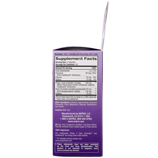 Natrol, Carb Intercept 3, 60 капсул в растительной оболочке NTL-06081 фото