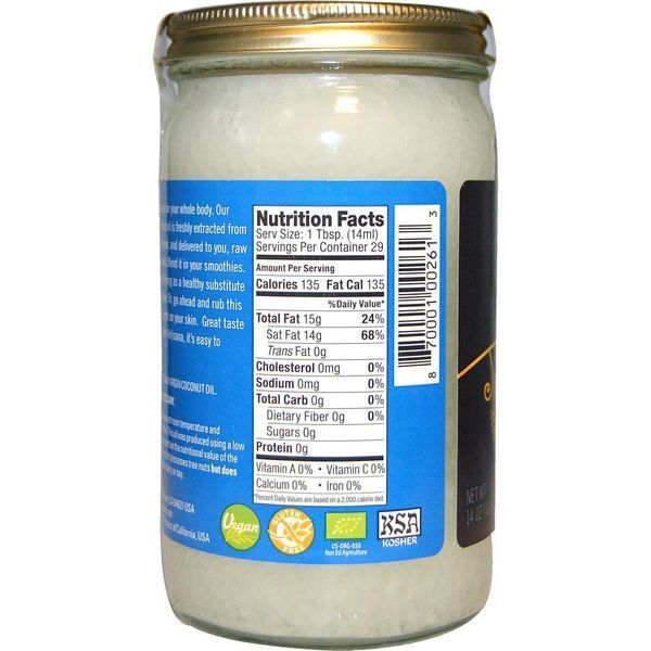 Artisana, Organics, сырое кокосовое масло, нерафинированное, 14 унций (414 г) ATS-00261 фото