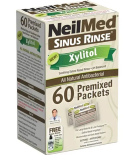 Сольовий розчин для промивання носа NeilMed Sinus Rinse Kit with Xylitol Refill 60 пакетиків Sinus Rinse Kit with Xylitol Refill фото