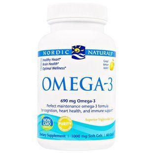 Nordic Naturals, Омега-3, лимон, 1000 мг, 60 м'яких гелевих кульок NOR-01760 фото