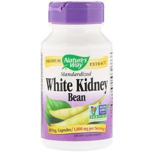 Natures Way, Стандартизированный экстракт белой фасоли, 60 растительных капсул NWY-15905 фото