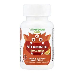 VitaWorks Kids Vitamin D - 120 chewables 2023-10-7255 фото