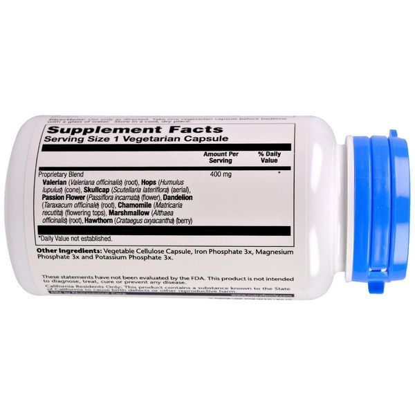 Solaray, Sleep Blend SP-17, Valerian-Hops, 100 Easy-To-Swallow Capsules SOR-02170 фото