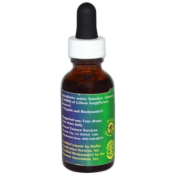 Flower Essence Services, FES Quintessentials, Пасхальная лилия, настойка из цветков, 1 жидкая унция (30 мл) FES-11082 фото