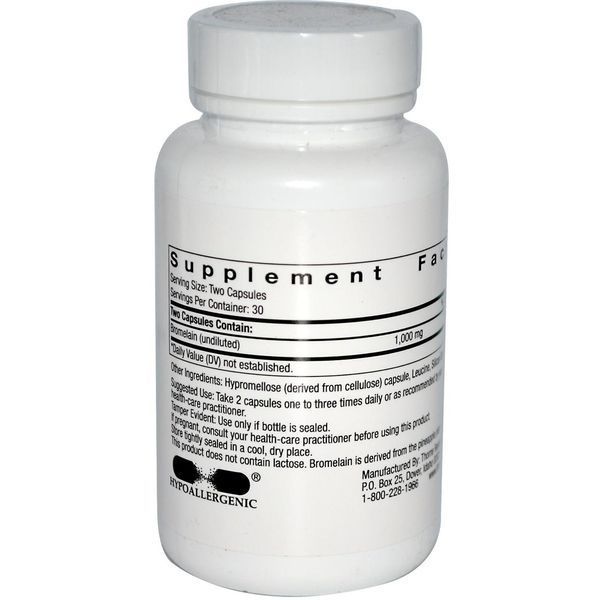 Thorne Research, Бромелайн M.F., 60 растительных капсул THR-31502 фото