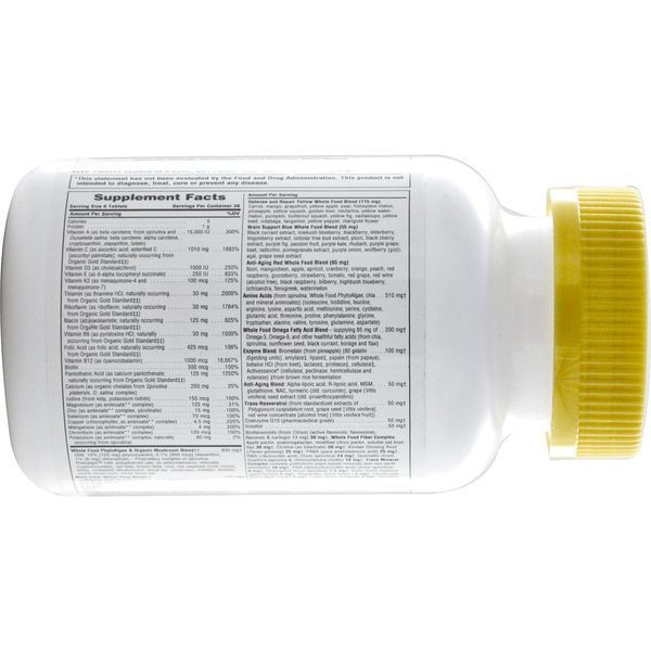 Мультиватамины мощная добавка Natures Plus Source of Life Gold минитаблетки 180 таблеток NAP-30714 фото