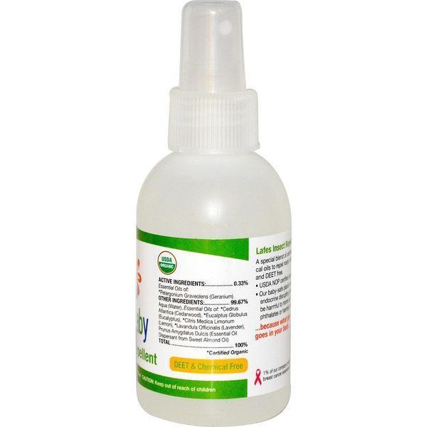 Lafes Natural Body Care, Детское средство от насекомых, 4 унции (118 мл) LAF-20200 фото