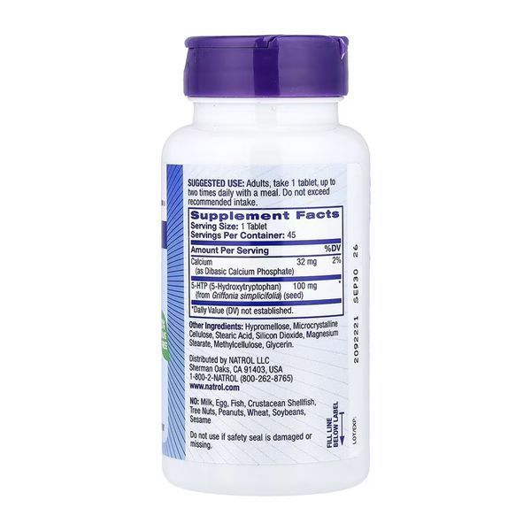 5-HTP 100mg Time Release - 45 tabs (До 08.26) 2024-11-0005 фото