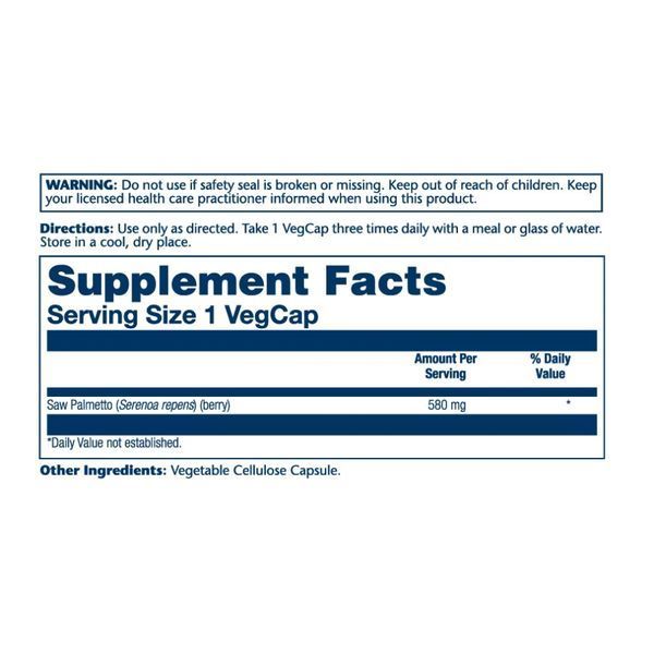 Saw Palmetto Berry 580mg - 50 vcaps 2022-10-1781 фото