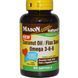 Mason Naturals, Кокосовое / Льняное масло, Омега 3-6-9, 60 мягких желейных капсул MAV-16965 фото 1