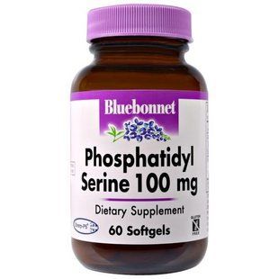 Bluebonnet Nutrition, Фосфатидилсерин, 100 мг, 60 желатиновых капсул BLB-00940 фото