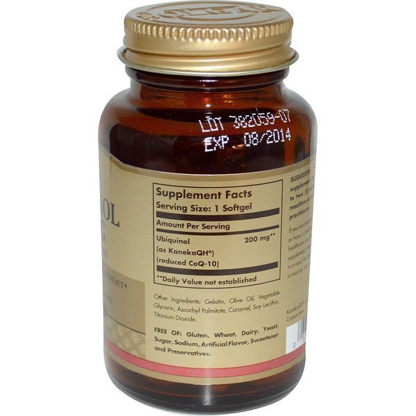 Solgar, Ubiquinol, 200mg, 30 Softgels SOL-02642 фото