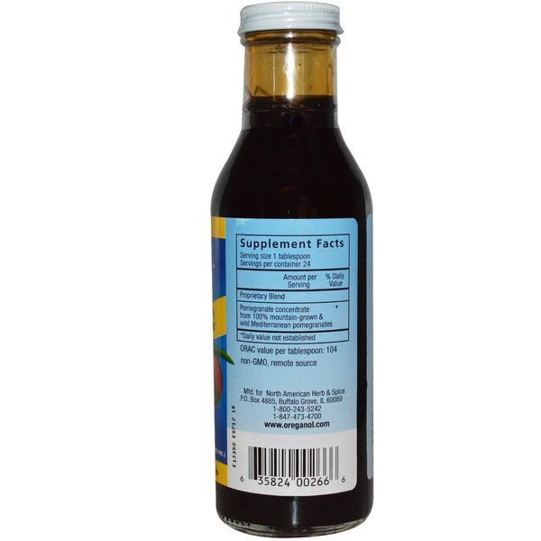 North American Herb & Spice Co., PomaMax, концентрат гранатів, вирощених у горах Середземномор'я, 355 мл NHS-00266 фото