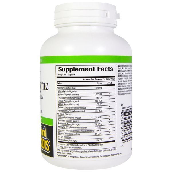 Natural Factors, Мультиферменты, сильное действие, вегетарианская формула, 120 вегетарианских капсул NFS-01746 фото