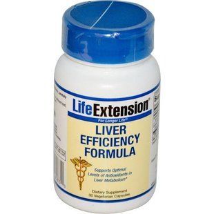 Life Extension, Liver Efficiency Formula, 30 растительных капсул LEX-16083 фото
