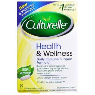 Culturelle, Здоровье и велнесс, ежедневная формула для поддержания иммунитета, 30 вегетарианских капсул CTL-36374 фото