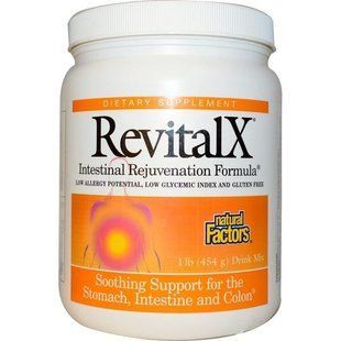 Natural Factors, Пищевая добавка RevitalX, формула омоложения кишечника, смесь для приготовления напитка, 1 фунт (454 г) NFS-02400 фото