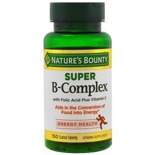 Natures Bounty, Супер комплекс витаминов В с фолиевой кислотой и витамином С, 150 таблеток NRT-13168 фото