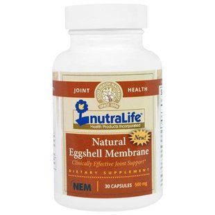 NutraLife, Препарат натуральной мембраны яичной скорлупы, 500 мг, 30 капсул NLF-18312 фото
