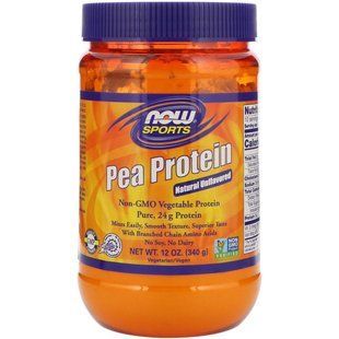 Now Foods, Гороховый белок, натуральный, без вкусовых добавок, 12 унций (340 г) NOW-02132 фото