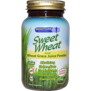 Sweet Wheat, Sweet Wheat, сырой порошкообразный концентрат сока ростков пшеницы, 60 веганских капсул SEW-48429 фото