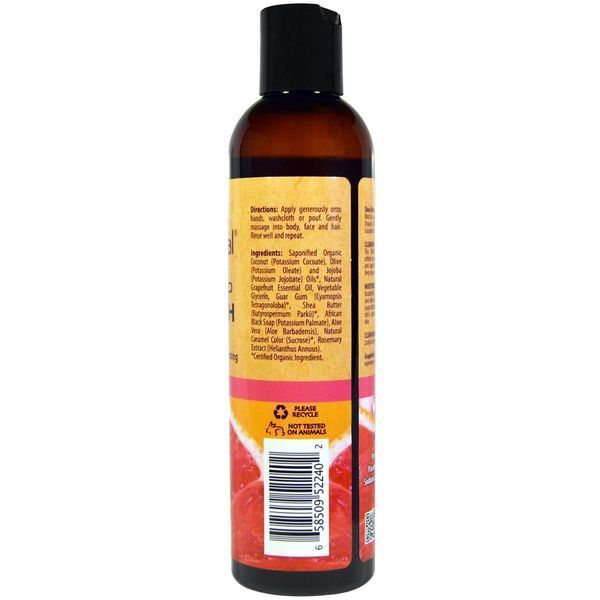 Shea Natural, Черное мыло для тела, с экстрактом масла ши, грейпфрут-помело, 8 жидких унций (236 мл) SHN-52240 фото