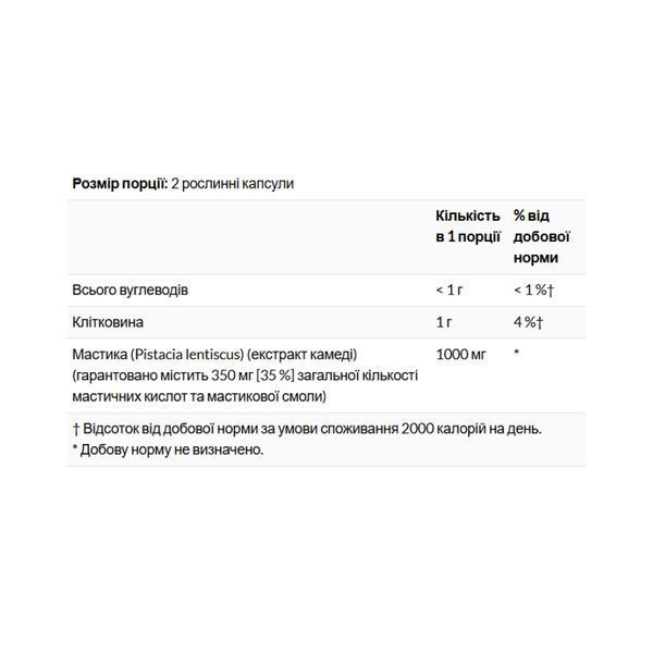 Mastic Gum Extract 500mg - 45 vcaps 2023-10-5274 фото