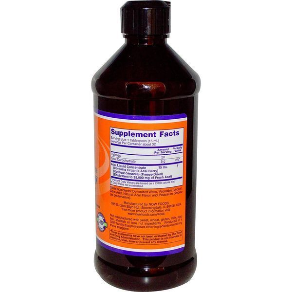 Now Foods, Жидкий концентрат асаи, 16 жидких унций (473 мл) NOW-04804 фото