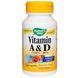 Витамины А и Д Vitamin A & D Natures Way 15000 МЕ / 400 МЕ, 100 капсул NWY-40142 фото 1