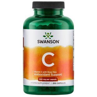 Витамин С 500 Vitamin C (с шиповником) Swanson 500мг. (250таб.) SW102 фото