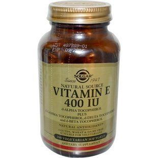 Solgar, Vitamin E, 400 IU, 100 Veg Softgels SOL-03547 фото