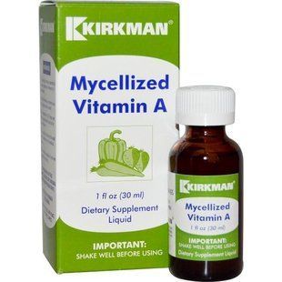 Kirkman Labs, Мицелизированный жидкий витамин A, 1 жидкая унция (30 мл) KIM-02138 фото
