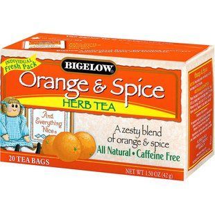 Bigelow, Травяной чай, Апельсин и Специи, без кофеина 20 чайных пакетиков, 1.50 унции (42 г) LOW-00050 фото