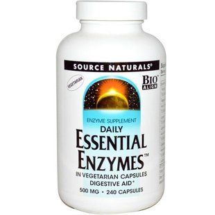 Source Naturals, Важнейшие вегетарианские ферменты на каждый день, 500 мг, 240 капсул SNS-01303 фото