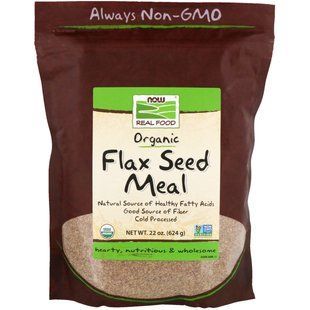Now Foods, Real Food, сертифицированная органическая, пища с льняным семенем, 22 унции (624 г) NOW-06256 фото